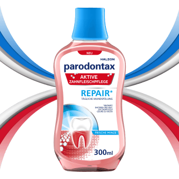 parodontax Aktive Zahnfleischpflege REPAIR**
Tägliche Mundspülung
